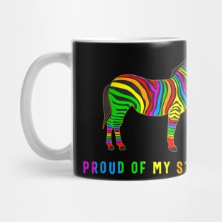 Proud Gay Lgbt Q Pride Ally Rainbow Flag Zebra Stripes Mug